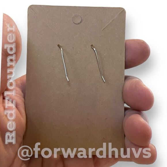 Copper Brass & Silver Tone Hand Crafted Dangle Earrings - Picture 4 of 12